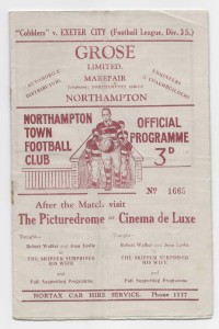 1950/51 Division 3 South - NORTHAMPTON TOWN v. EXETER CITY for sale on Ebay