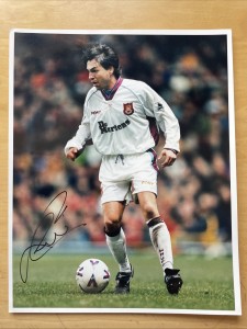 C1998 Eyal Berkovic West Ham United Hand Signed 10 x 8 Colour Photo Autograph. for sale on Ebay