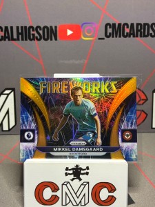 2022-23 panini prizm Mikkel Damsgaard fireworks orange /25 Brentford for sale on Ebay
