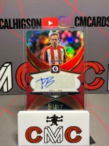 2024-25 panini select Mikkel Damsgaard auto red Brentford for sale on Ebay