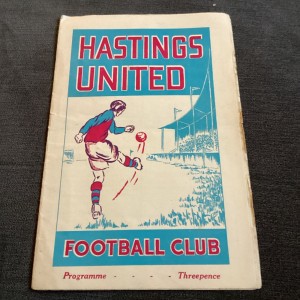 1951/2 Hastings Utd v Fulham. Opening of floodlights. for sale on Ebay