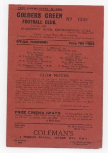 1945/46 Athenian League - GOLDERS GREEN v. WEALDSTONE for sale on Ebay