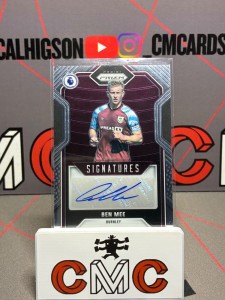 2021-22 paini prizm Ben Mee signatures auto Burnley for sale on Ebay