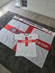 WORLD CUP Footbal Personalized SHIRT Flag SCARF BUNDLE for sale on Ebay