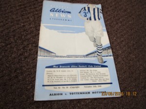 WEST BROMWICH ALBION v TOTTENHAM HOTSPUR - SPURS DOUBLE SEASON 1960/1 NOV26 for sale on Ebay
