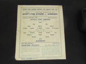 1944-45 LEAGUE SOUTH QUEENS PARK RANGERS v ALDERSHOT for sale on Ebay