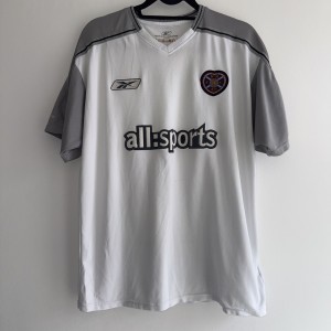 Reebok Hearts Heart of Midlothian 2003/04 Mens Away Football Shirt medium large for sale on Ebay