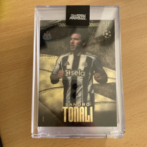Sandro Tonali 1/1 Superfractor Pro Pass Topps Total Football Newcastle for sale on Ebay