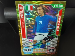 ANDREA PIRLO - ITALY Hand Signed Attax WORLD CUP 2014 Football trade card for sale on Ebay