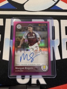 2024-25 Topps Merlin UCC Morgan Rogers Pink Auto /199 Aston Villa for sale on Ebay