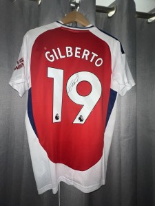 Gilberto Silva Signed Arsenal Shirt with COA for sale on Ebay