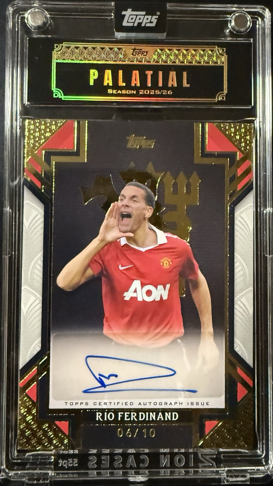 Topps Palatial Manchester United Rio Ferdinand Palatial Devil Auto  /10 for sale on Ebay