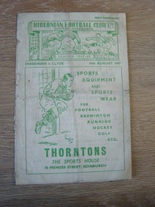 1947/48 HIBERNIAN v CLYDE for sale on Ebay