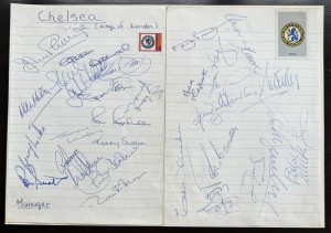 CHELSEA signed 1976 Team autograph page HUTCHINSON BONETTI COOKE McCREADIE for sale on Ebay