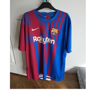 Nike Barcelona Home Football Shirt Rakuten Unicef Blue Red Size xxL  for sale on Ebay