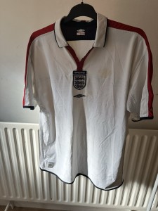 Vintage White Umbro England 2003-05 Home Football Shirt 2XL Satisfactory Cond for sale on Ebay
