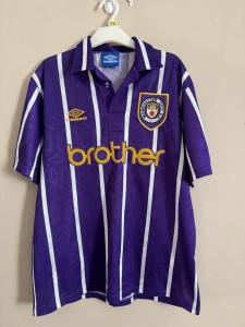 Manchester City Away Shirt 1992 1994. Umbro Brother Vintage Large Retro Football for sale on Ebay