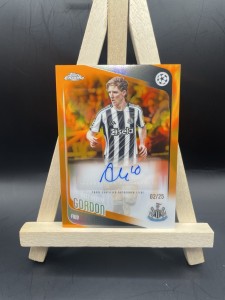 Topps Chrome UCC 2025/26 Anthony Gordon Auto Newcastle United Numbered 02/25 for sale on Ebay