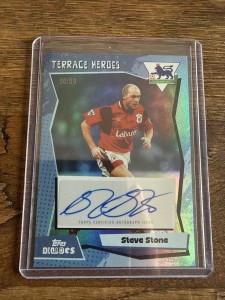 Steve Stone Terrace Heroes Auto 90/99 Topps Decades Nottingham Forest for sale on Ebay