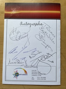 Emlyn Hughes 2005 Adelphi Tribute Night Programme Signed By 5 Liverpool Legends. for sale on Ebay