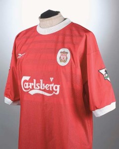 signed liverpool football shirt worn by Micheal Owen for sale on Ebay