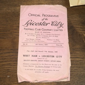 Leicester City V West Ham United FA cup 1946 1947 Football Programme for sale on Ebay