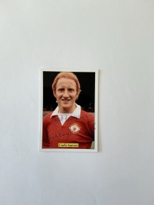 CARLO SARTORI  Manchester United Signed Repro Card. for sale on Ebay