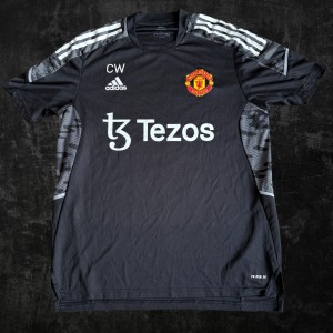 adidas Manchester United Player Issue Training Shirt - Large - Chris WOODS for sale on Ebay