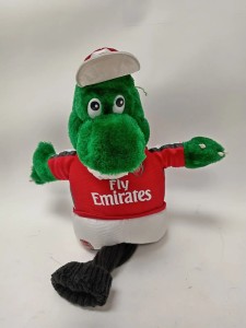 Arsenal Gunnersaurus Gunner 99 Plush Soft Toy Mascot (hand puppet) for sale on Ebay