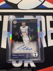2024-25 Topps Merlin UCC Mikey Moore Refractor Auto Tottenham Hotspur (2) for sale on Ebay
