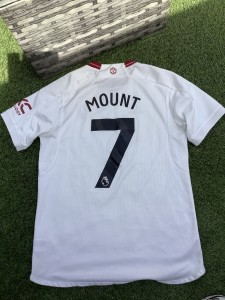 Manchester United Away Shirt 2023/24 Mason Mount Mens Medium for sale on Ebay