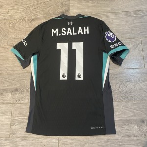 Liverpool 2024/25 Player Spec Away Shirt with M Salah 11 on the back for sale on Ebay