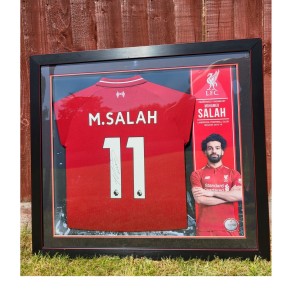 Mohamed Salah Liverpool FC Signed Shirt No.11 Framed Display for sale on Ebay