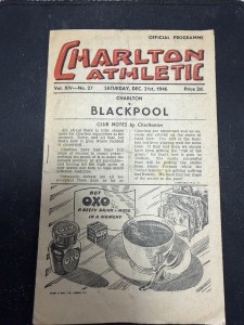 Charlton Athletic v Blackpool  1946/47  (11/10) for sale on Ebay