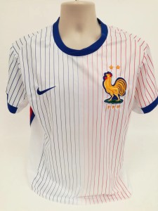Nike France FFF Home Shirt White Split Stripe Football Jersey for sale on Ebay