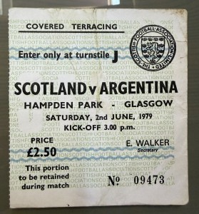 Ticket Scotland Argentina 1979 Diego Maradona 1st Goal scored for Argentina for sale on Ebay