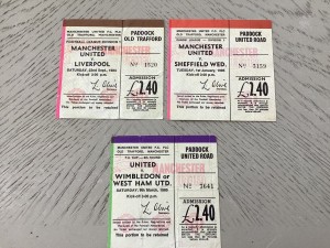 3 x Manchester United home ticket stubs 1984/85 Div 1 and FACup for sale on Ebay