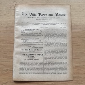 1911/12 Aston Villa v Bury - Div 1 - Harry Hampton scores 4 for Villa! for sale on Ebay
