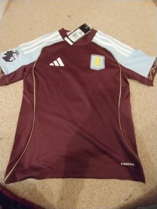 Aston Villa home shirt kids age 8-9 - Poppy no.1 with tags for sale on Ebay