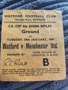 Ticket - Watford V Manchester United - 1968/1969 - FA Cup for sale on Ebay