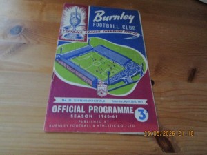 BURNLEY v TOTTENHAM HOTSPUR - SPURS DOUBLE SEASON 1960/1 APRIL 22nd for sale on Ebay
