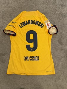 Barcelona 23/24 DIRECT Player Issue Shirt LEWANDOWSKI 9 for sale on Ebay
