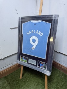 Framed Erling Haaland Hand Signed Manchester City Shirt With COA for sale on Ebay