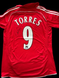 Rare Fernando Torres Signed Liverpool Football Jersey for sale on Ebay