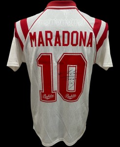 Maglia Calcio Sevilla Vintage Autographed Camiseta N10 Maradona 90’s for sale on Ebay