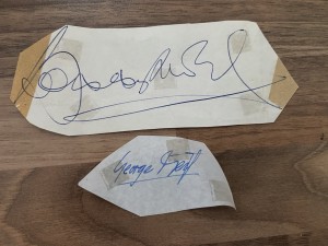 Bobby Moore & George Best Original Autographs Hand Signed for sale on Ebay