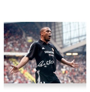 Ronaldo Signed Real Madrid Old Trafford Goal Photo COA for sale on Ebay