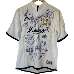 MK Dons 2004-2006 Home Shirt Line Size IV Signed Over 20 Signatures for sale on Ebay