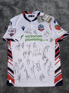 SIGNED BOLTON WANDERERS OFFICIAL SHIRT 25/26 PLAY OFF FINAL PROMOTION BWFC PROOF for sale on Ebay