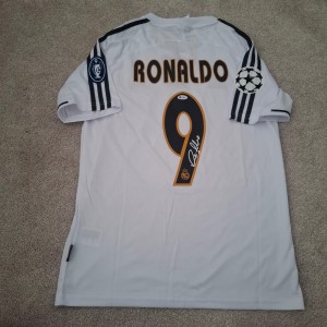 Ronaldo Authentic Hand Signed Real Madrid Shirt Beckett BAS for sale on Ebay